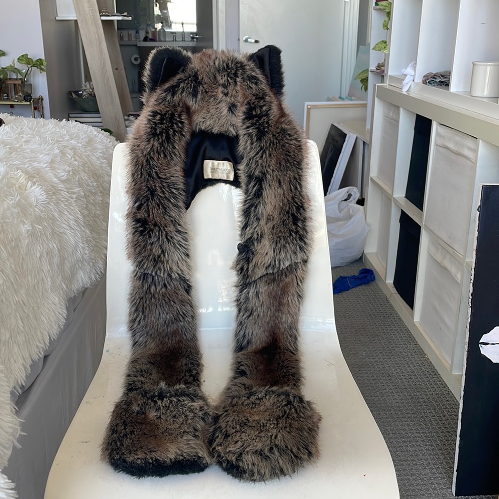 Wolf spirithood head cover